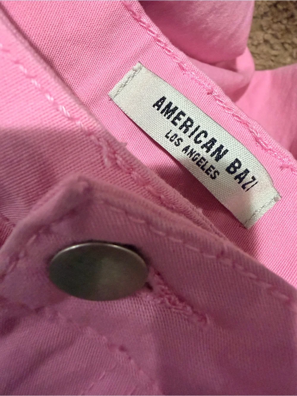 American Bazi Bright Pink Cargo Skinny Pants